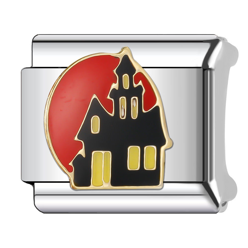 Wholesale Italian Charm Bracelet 9mm DIY Splicing Creative Pattern Stainless Steel Composable Bracelet