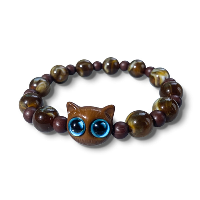 Wholesale  Cat Beaded Couple Bracelet