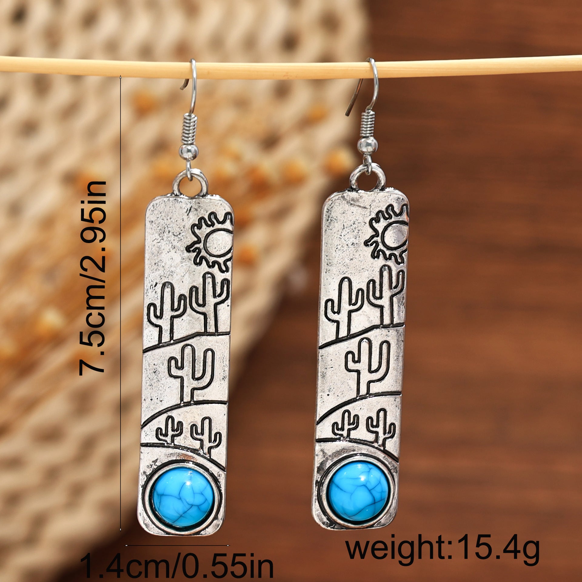 Wholesale Western Desert Cactus Bull Head Horse Punk Earrings