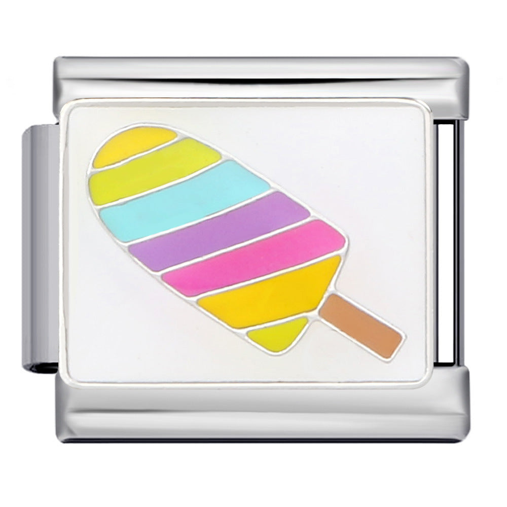 Wholesale 5pcs Italian Charm Bracelet 9mm DIY Splicing Cute Creative Stainless Steel Composable Bracelet