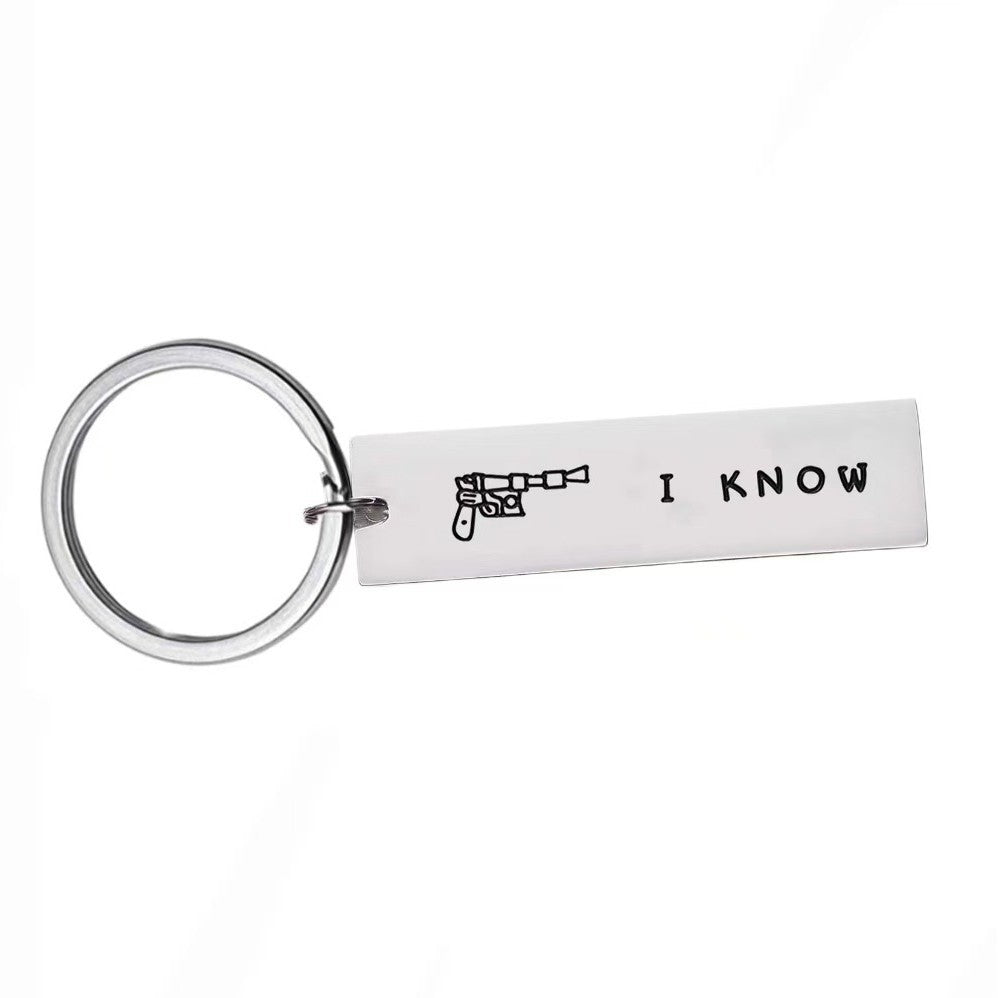 Wholesale 304 Stainless Steel Laser Engraved Couple Keychain Stylish Gift For Boutique Resale
