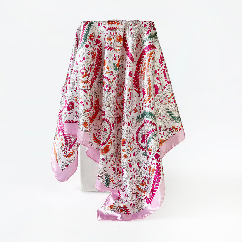 Wholesale Cashew Square Scarf Turban Silk Scarf