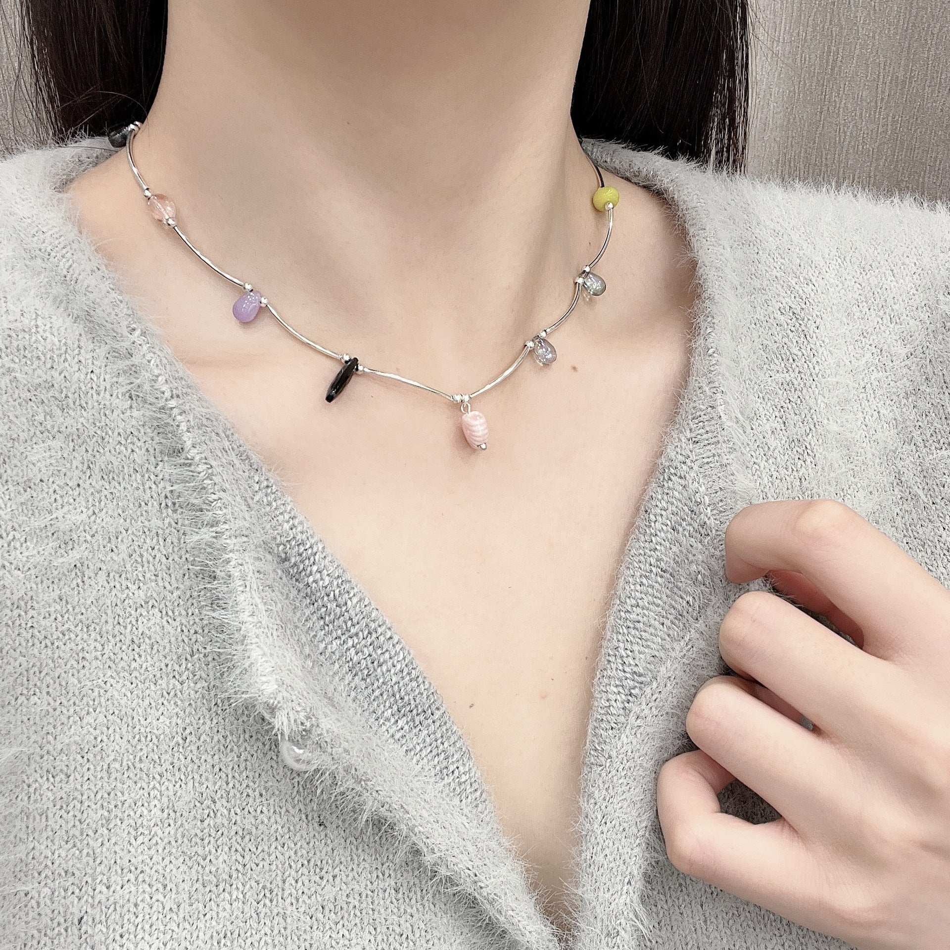 Wholesale Starfish Shell Mushroom Pendant Necklace