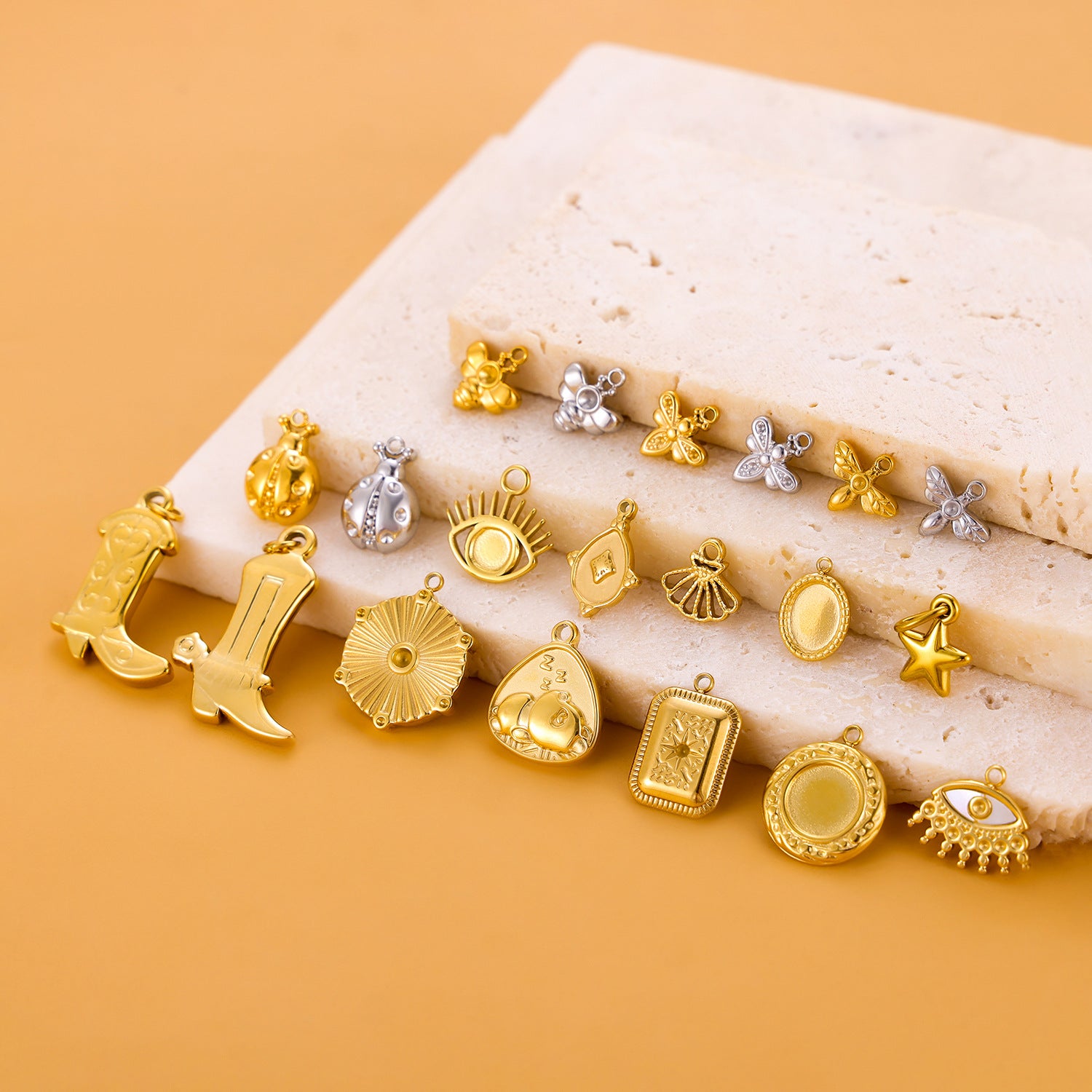 Wholesale  stainless steel multi-series pendant shell sea star bracelet necklace pendant