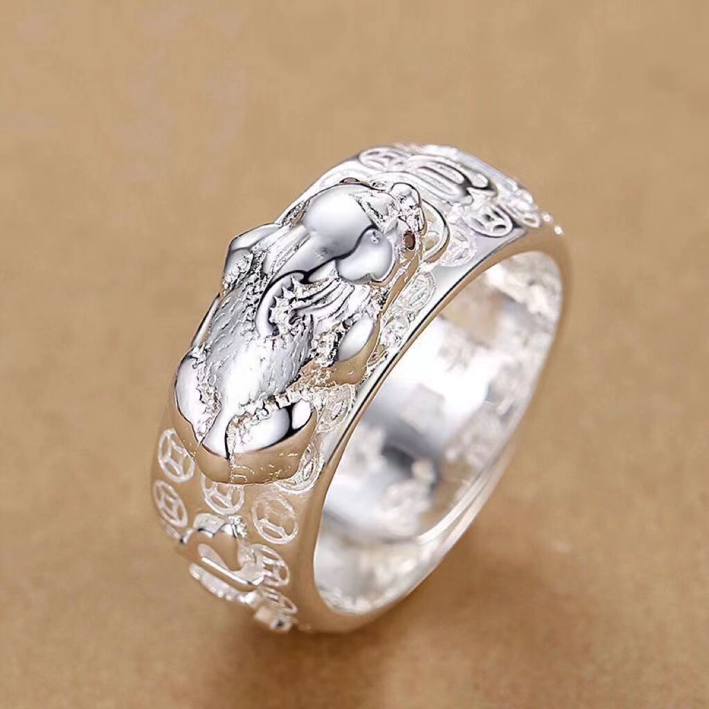 Wholesale  925 Silver Men' s Transfer Ring Opening Adjustable Ring