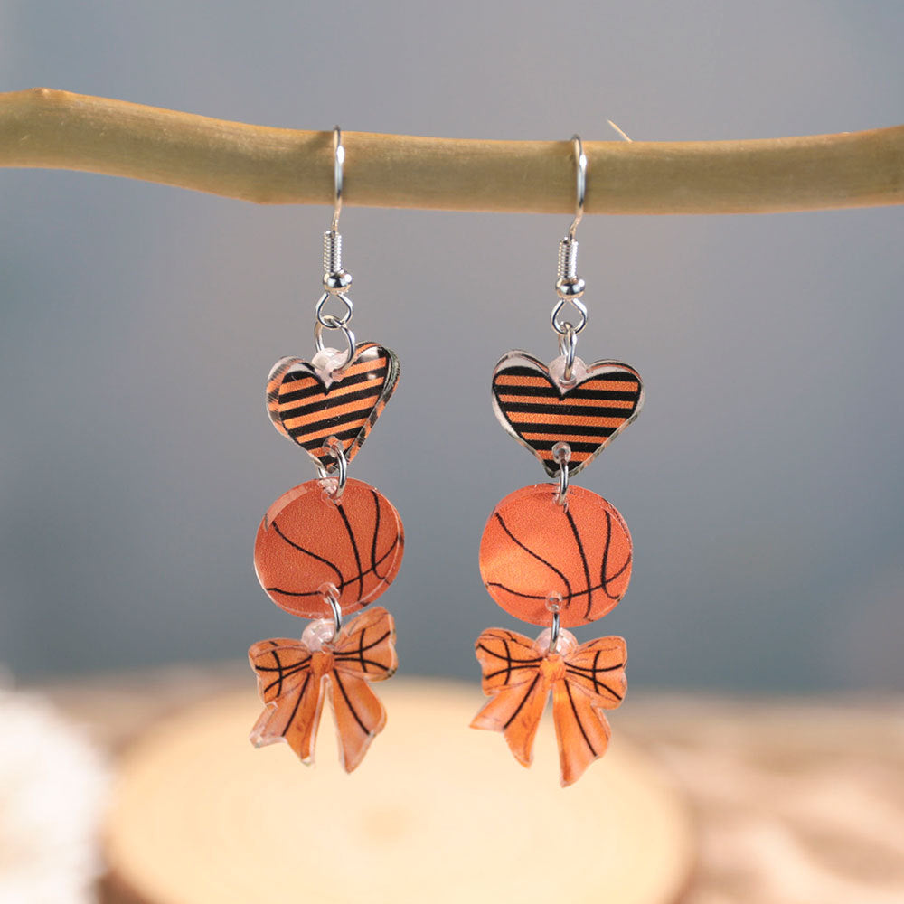 Wholesale sports style ball theme acrylic earrings