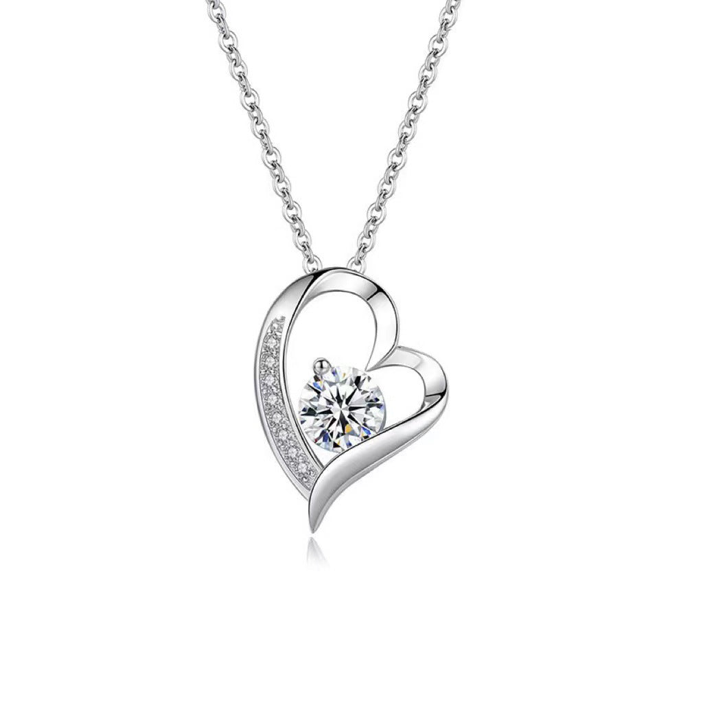 Wholesale S925 silver heart-shaped necklace