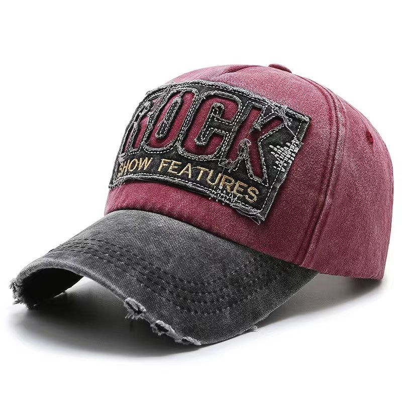Wholesale Black Washed Cotton Embroidered Baseball Cap For Men Korean Style Casual Fashion Accessory Gift Boutique Resale