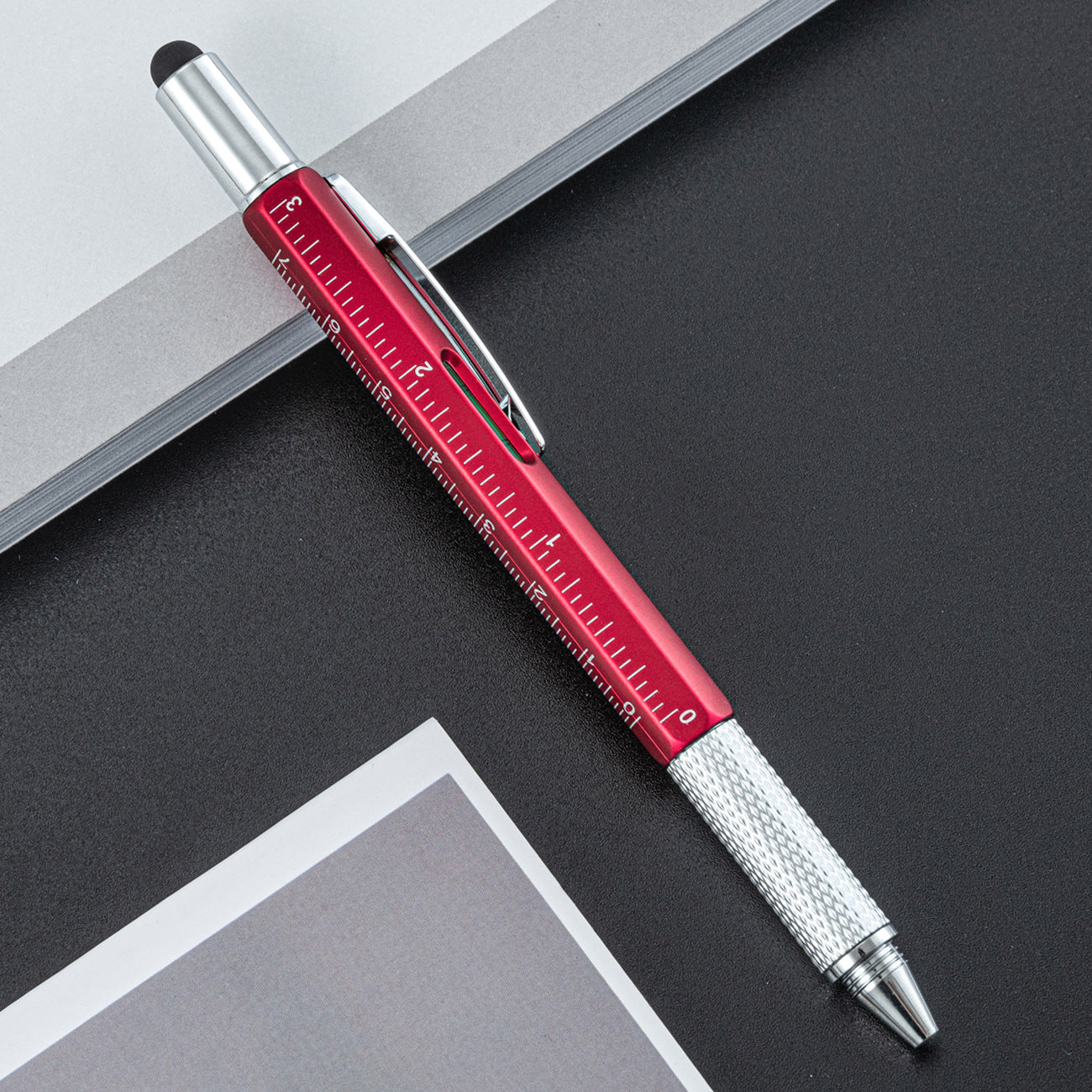 Wholesale Plastic Tool Pen Six-in-One Level Scale Touch Screen Pen