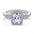 Wholesale  s925 silver ring female ring sterling silver square diamond zircon diamond ring