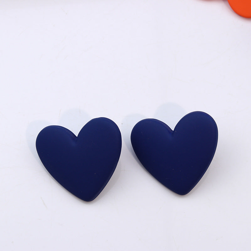 Wholesale 20-Color Heart  Acrylic Earrings