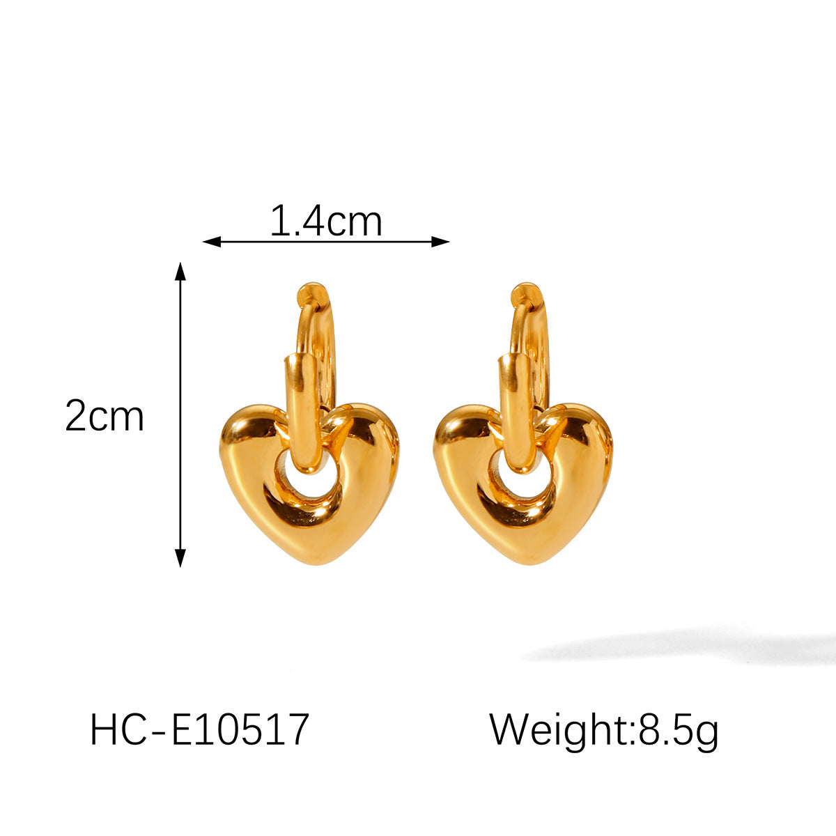 Wholesale Versatile Stainless Steel Earrings Heart Flower Pendant Earrings