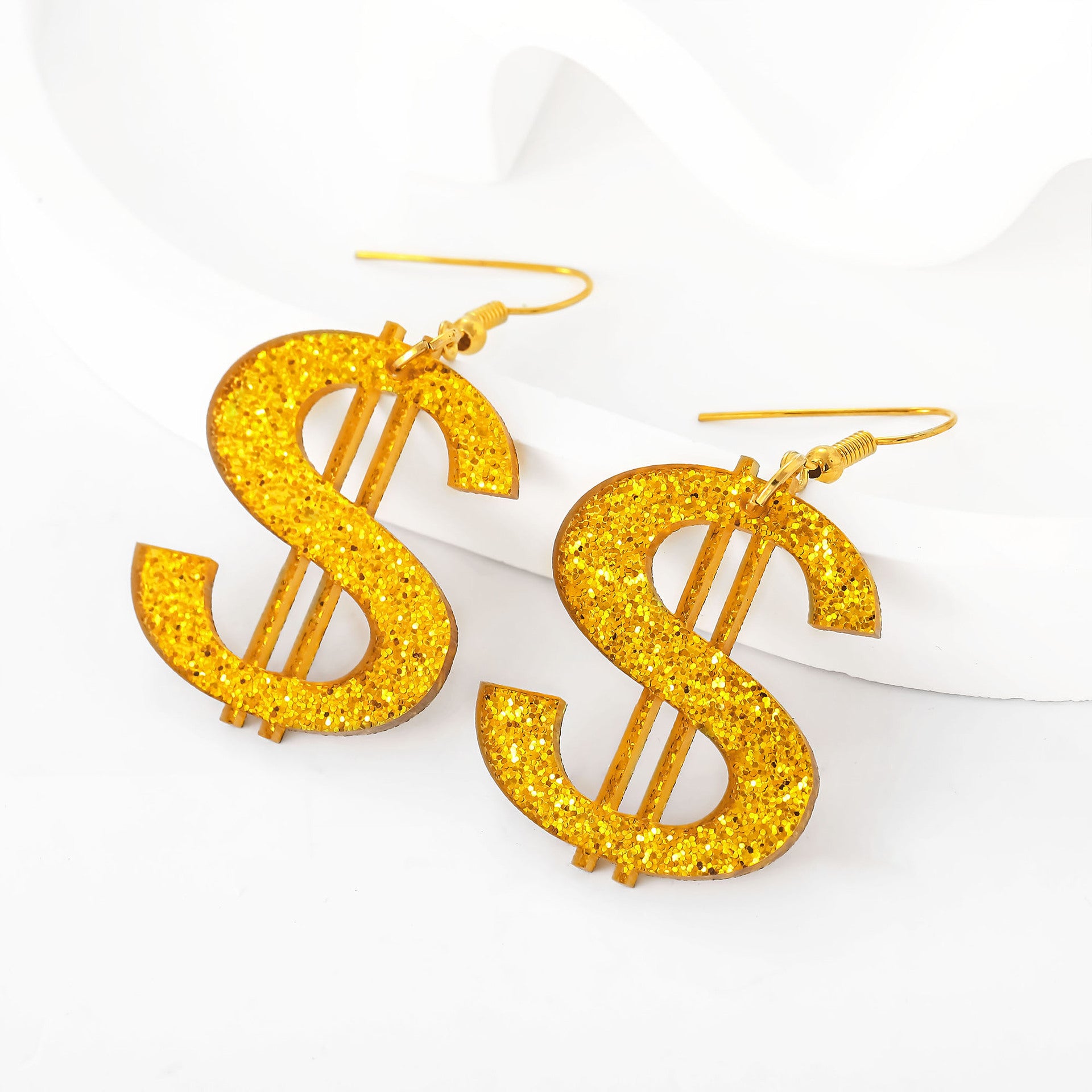 Wholesale Environmentally friendly acrylic dollar earrings