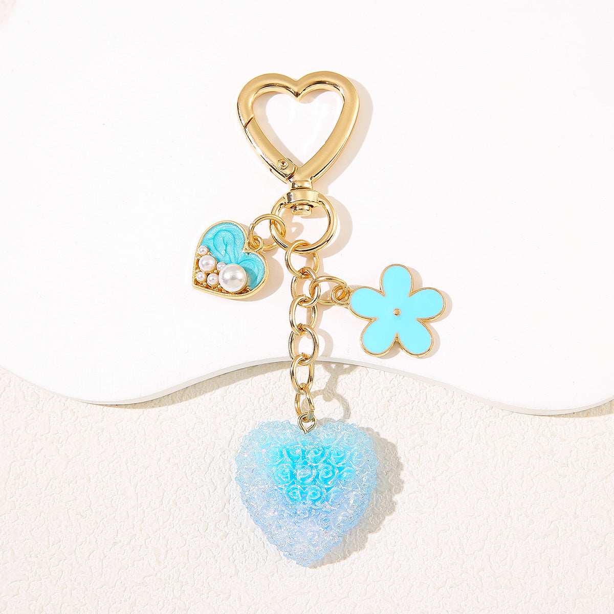 Wholesale  Love Flower Colorful Pendant Keychain