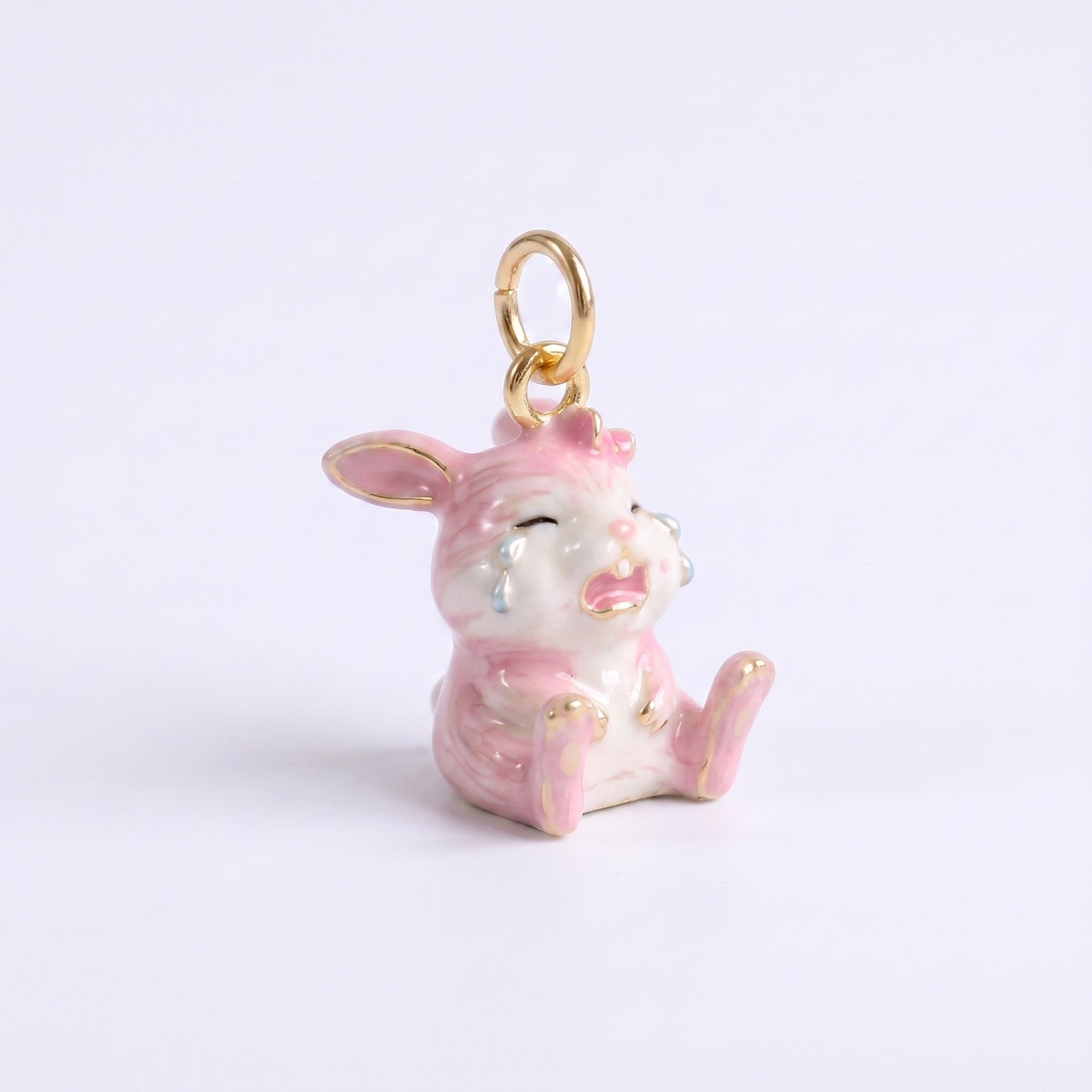 Wholesale 3D Enamel Bear Pendant Stainless Steel Cute Animal Charm DIY Bracelet Necklace Jewelry Accessory For Workplace Gift
