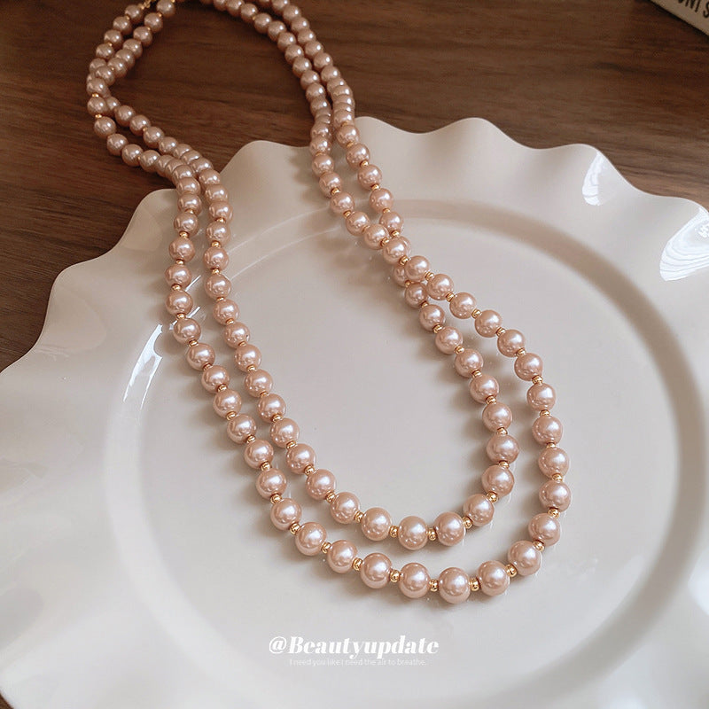 Wholesale  diamond-studded  pearl necklace