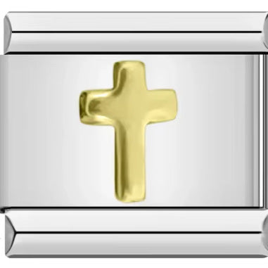 Wholesale Italian Charm Bracelet 9mm DIY Splicing Cross Series Colorful Stainless Steel Composable Bracelet