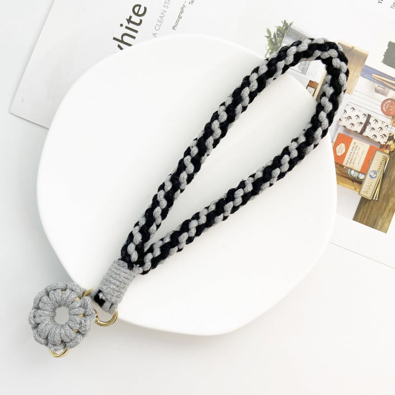 Wholesale Handmade Woven Keychains Flower Corn Knot Lanyard Keychain ACC-KC-Huaien002