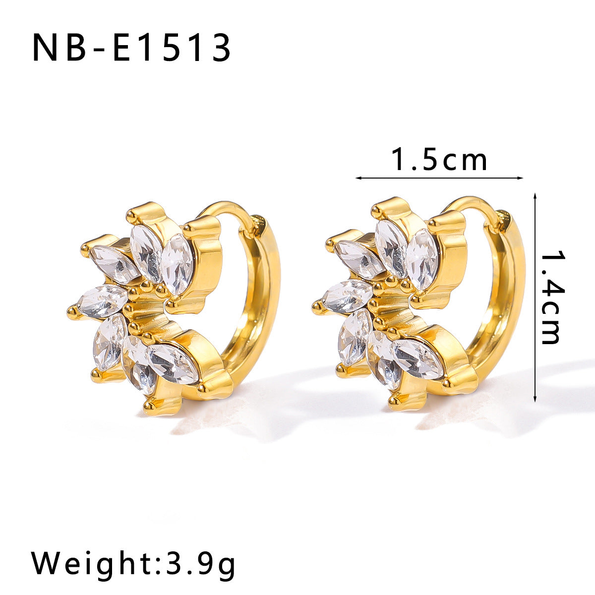 Wholesale  Stainless Steel Earrings 18K Gold Earrings Set