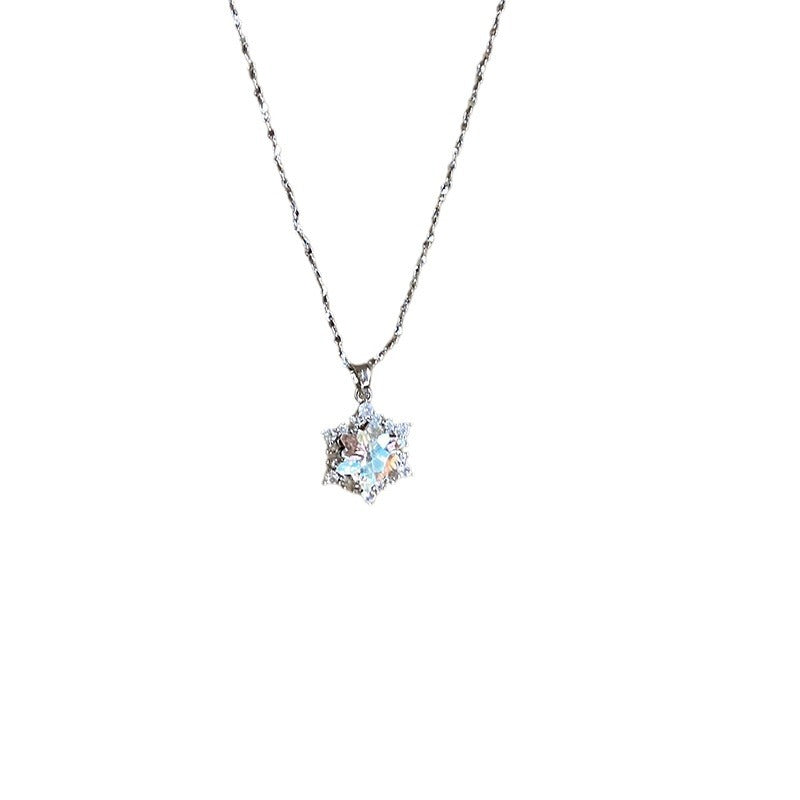 Wholesale Snowflake Zircon Autumn and Winter Necklace