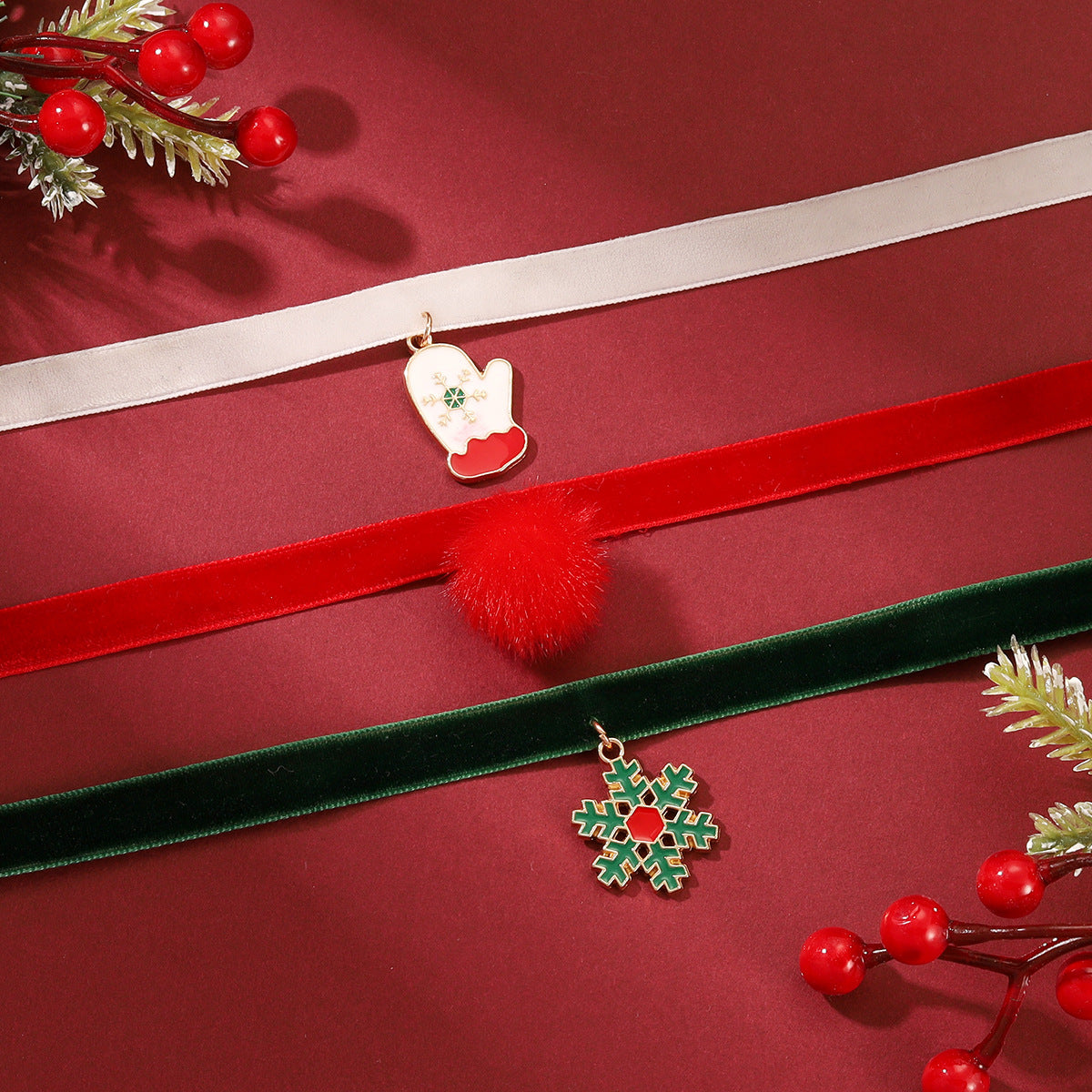 Wholesale Christmas Choker Necklace Combination Set ACC-NE-Yiran005