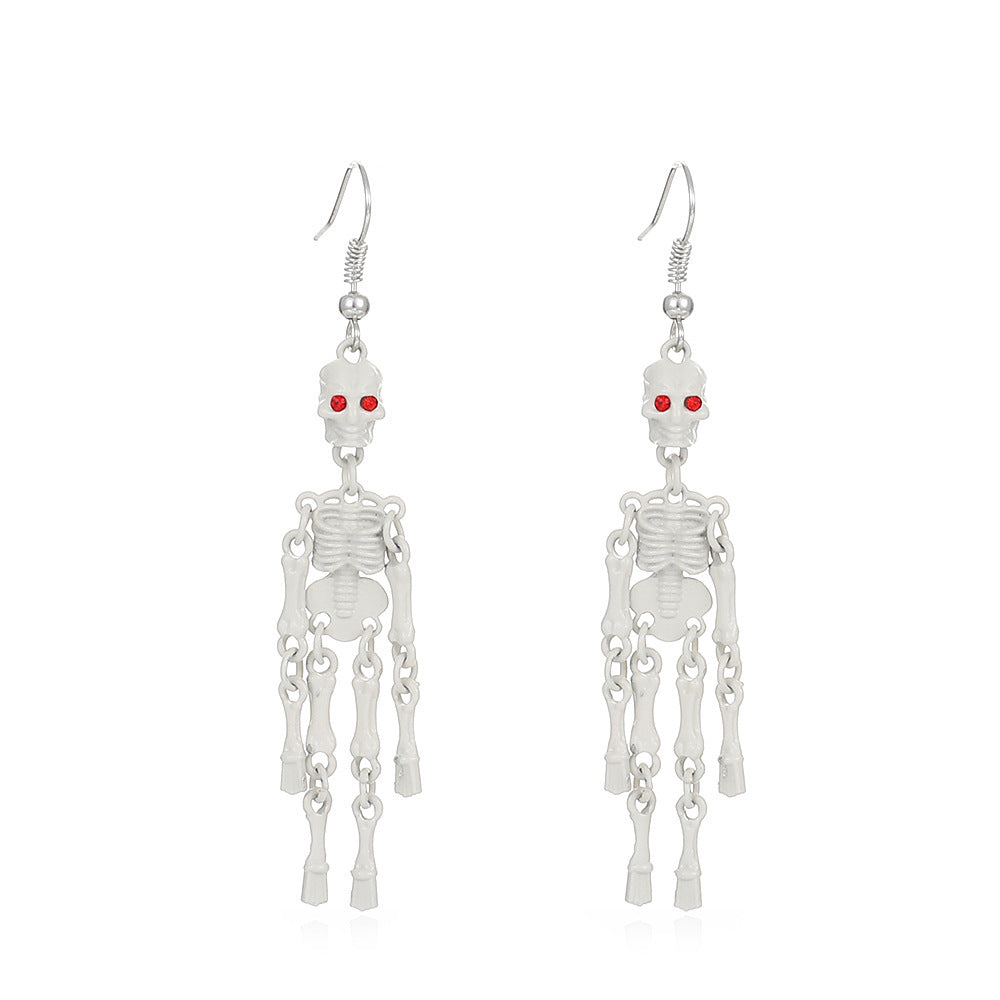 Wholesale Gothic Skull Dangle Earrings For Women Punk Hollow Skeleton  Party Jewelry Accessory Boutique Resale