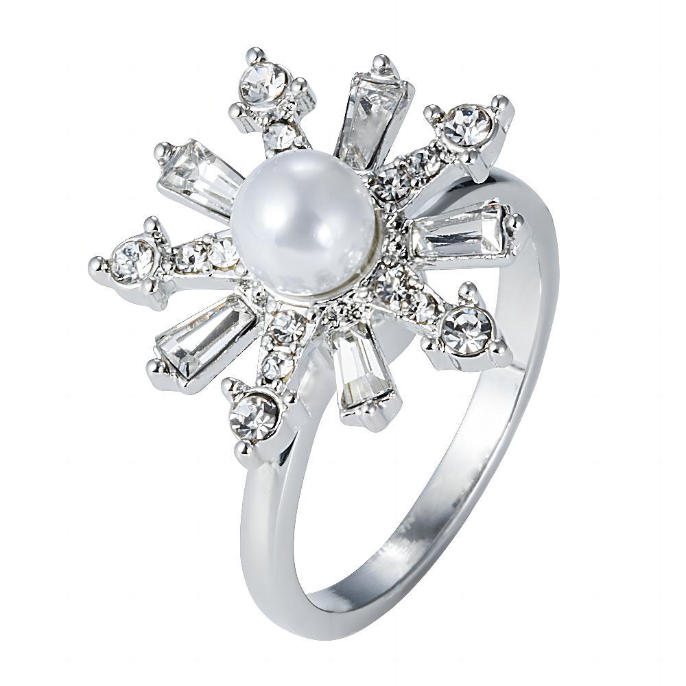 Wholesale  snowflake fashion rotating ring
