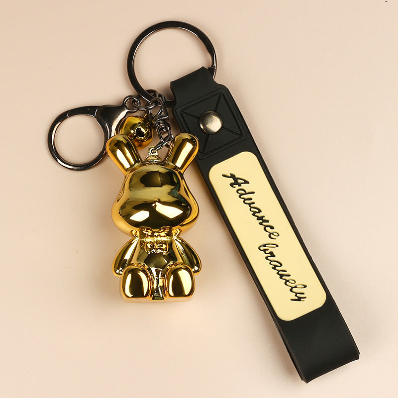 Wholesale Cartoon Gradient Colorful Sitting Bunny Keychains ACC-KC-HongAo008