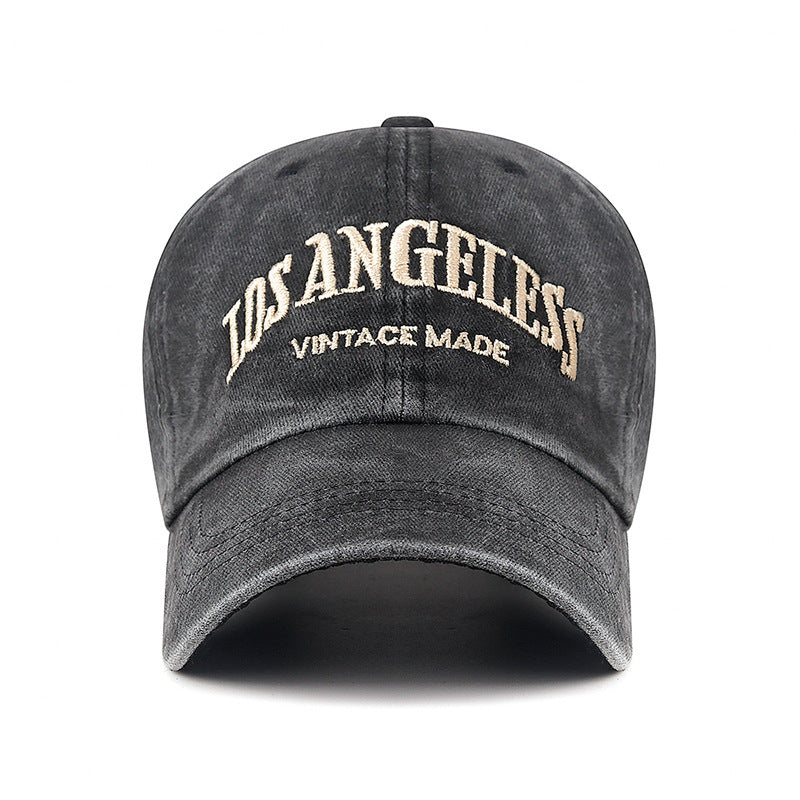 Wholesale Distressed Washed Baseball Cap Retro Three-dimensional Embroidery Soft Top Sun Hat ACC-HT-ChenGuan004