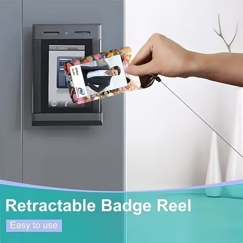 Wholesale Garden Kitten Themed Retractable ID Badge Holder - Stylish Badge Reel with Detachable Neck Strap,  Decorative Gift