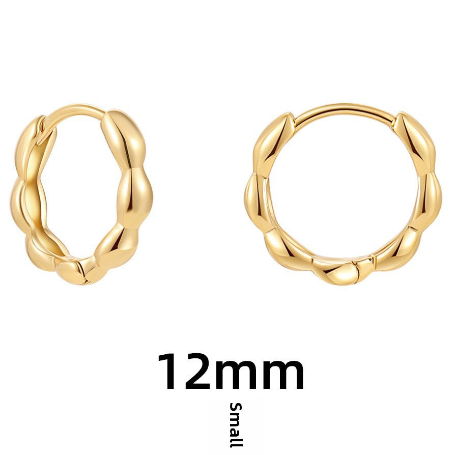 Wholesale Stainless Steel Earrings Hollow Copper Five-pointed Star Love Earrings