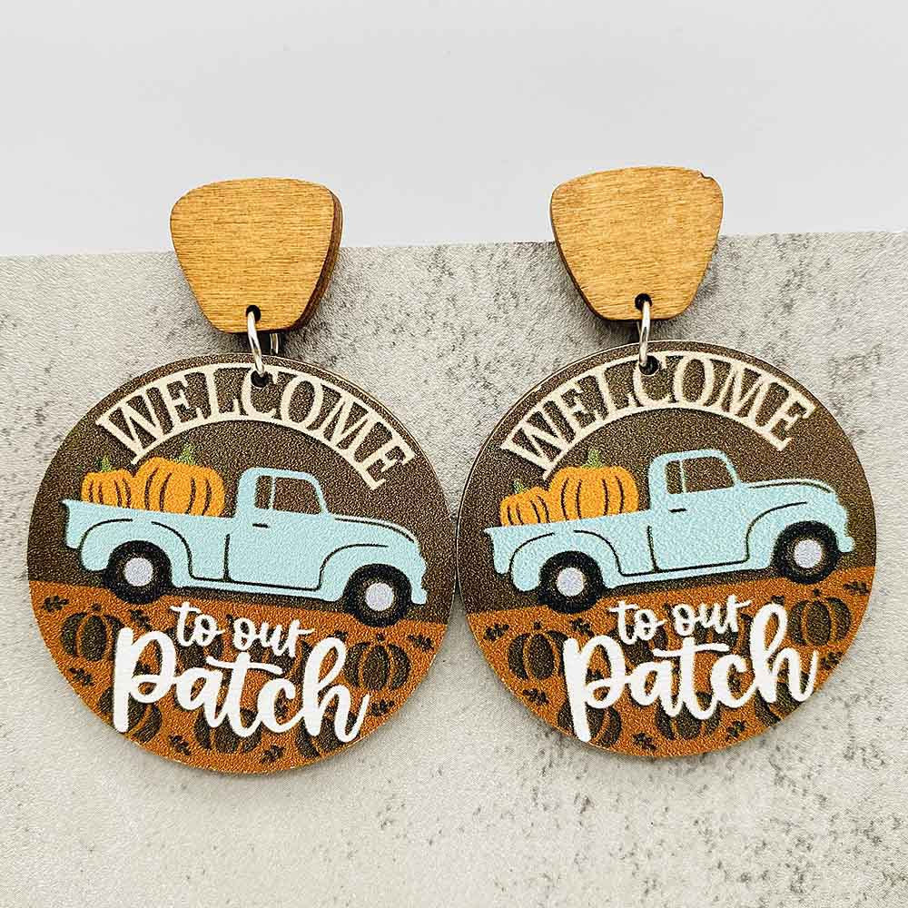 Wholesale Wood Earrings Vintage Earrings Thanksgiving Day