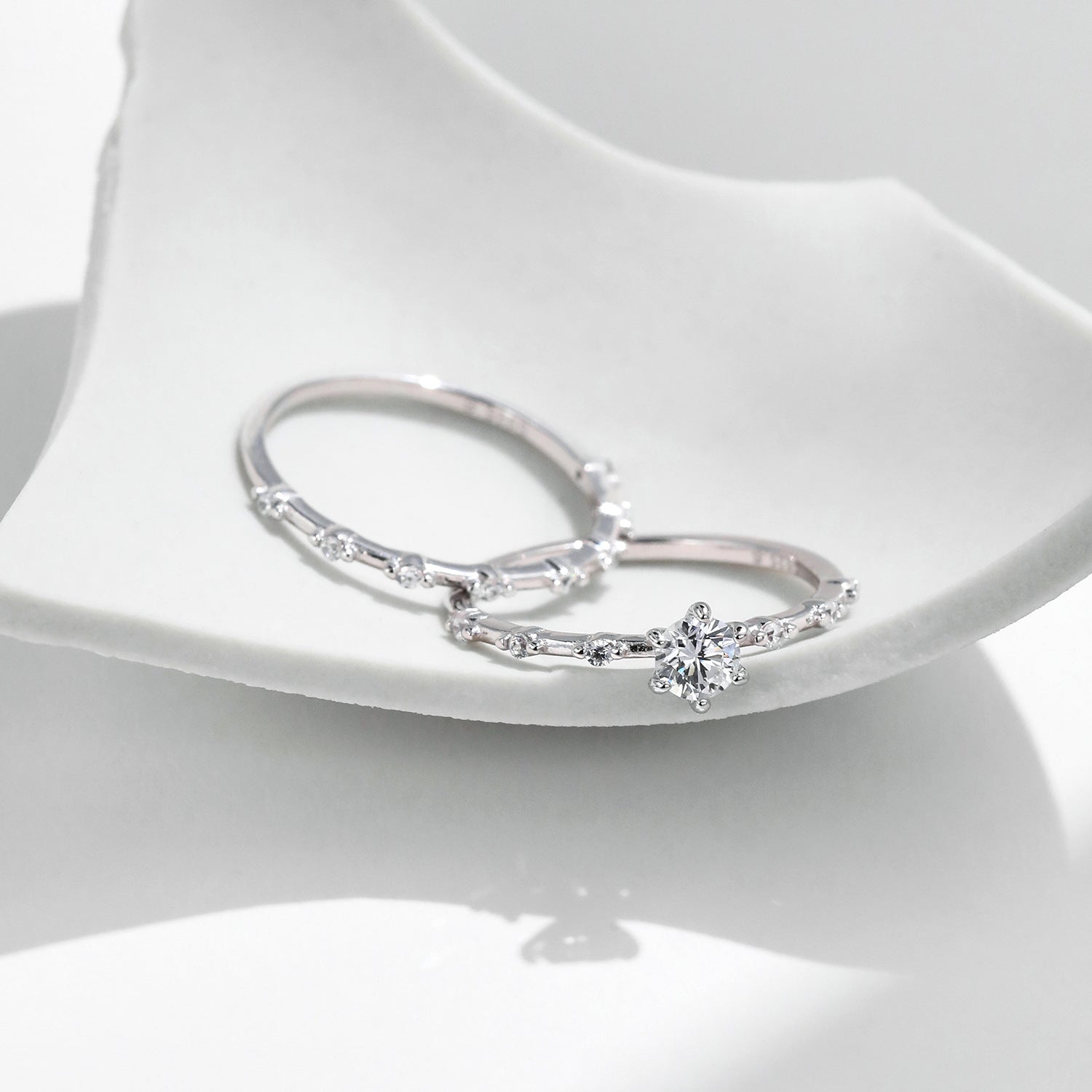 Wholesale s925 sterling silver Korean luxury super flash diamond ring