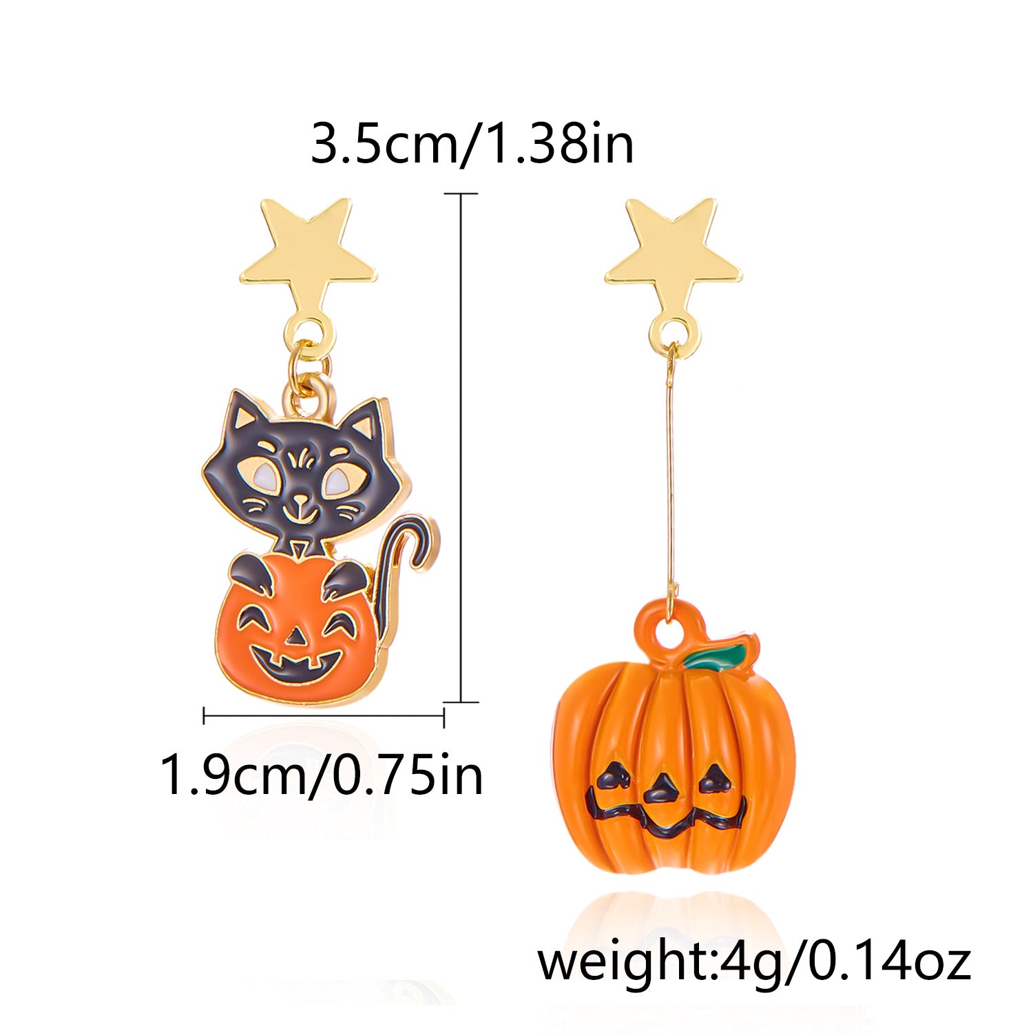 Wholesale  Halloween earrings fashion creative  painting oil flowers skull ear hook earrings