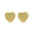 Wholesale  18K beads grid smooth geometric shape heart  earrings