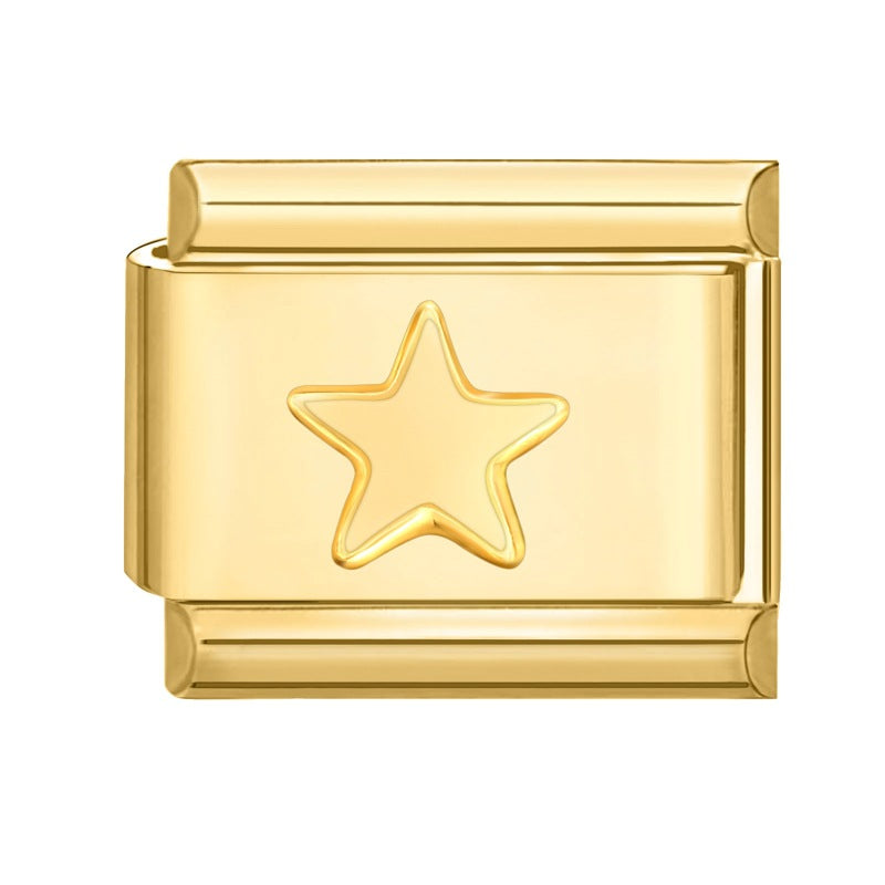 Wholesale Italian Charm Bracelet 9mm DIY Creative Gold Base Stainless Steel Composable Bracelet