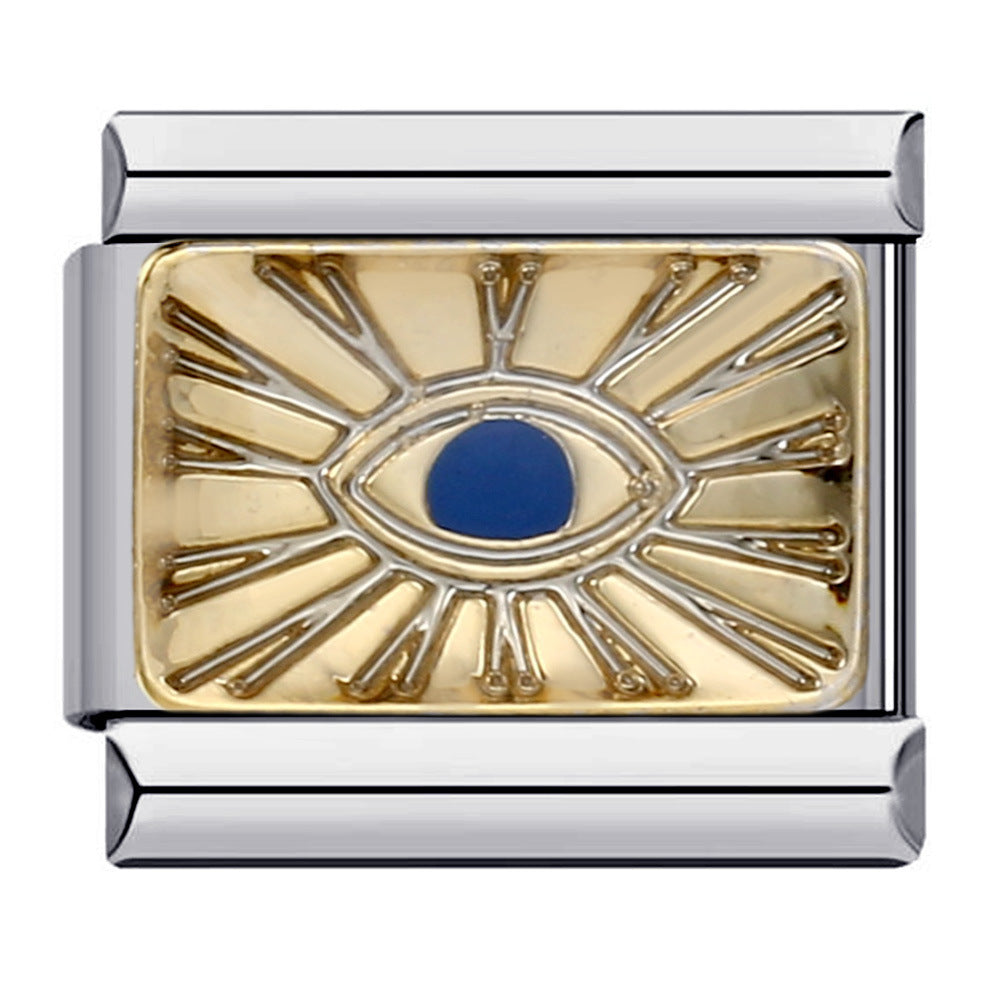 Wholesale Italian Module Bracelet Welding Oil Dropping Titanium Steel Bracelet DIY Italian Charms