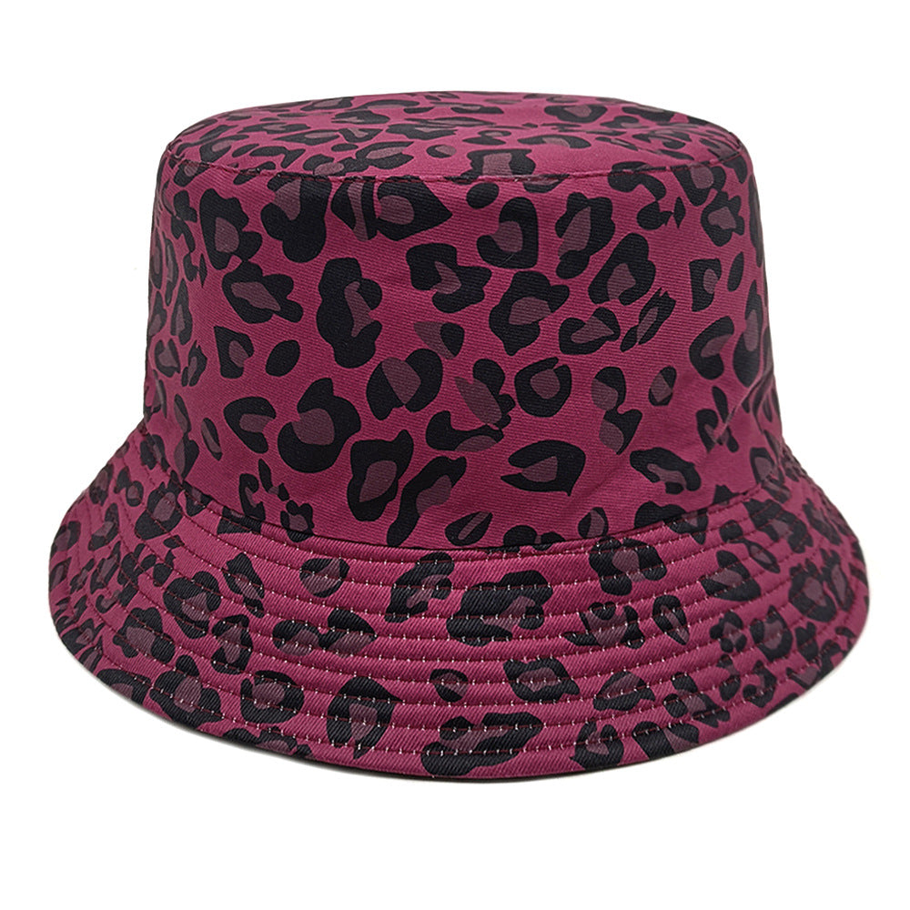Wholesale Leopard print double-sided bucket hat