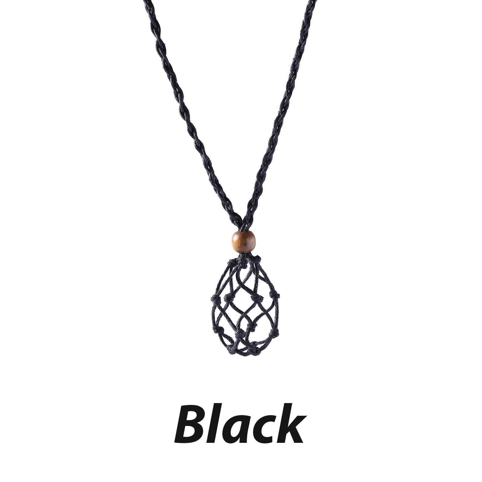 Wholesale Natural Stone Crystal Mesh Necklace Adjustable Braided Necklace ACC-NE-XingYue002