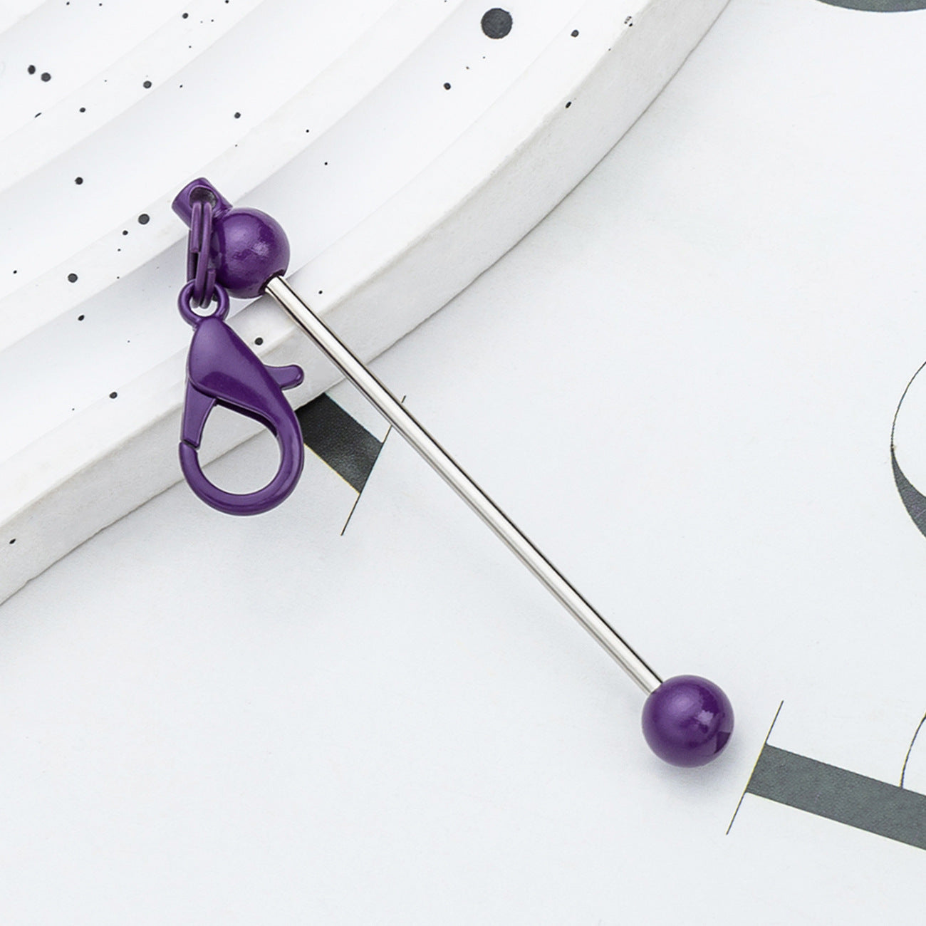 Wholesale Beadable Bar Keychains DIY Zipper Decoration ACC-KC-HuaH007