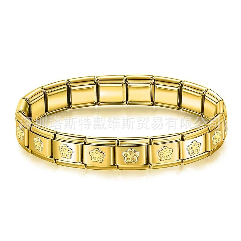 Wholesale  Italian Charm Bracelet 9mm DIY  single-section  Creative Stainless Steel Composable Bracelet