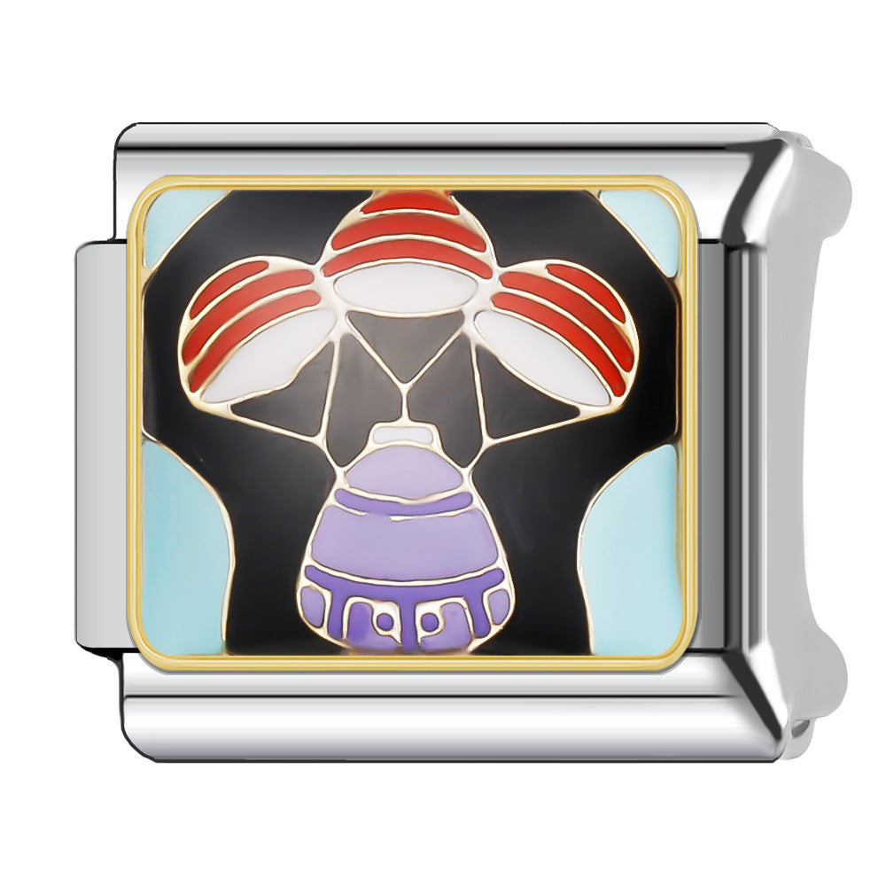 Wholesale Italian Charm Bracelet 9mm DIY Splicing Cosmic Star Series Stainless Steel Composable Bracelet