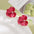 Wholesale  Flower  Silver Pin Petal Earrings