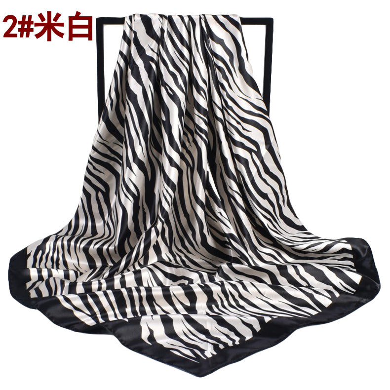 Wholesale 90 Satin Zebra Pattern Large Square Scarf Silk Scarf