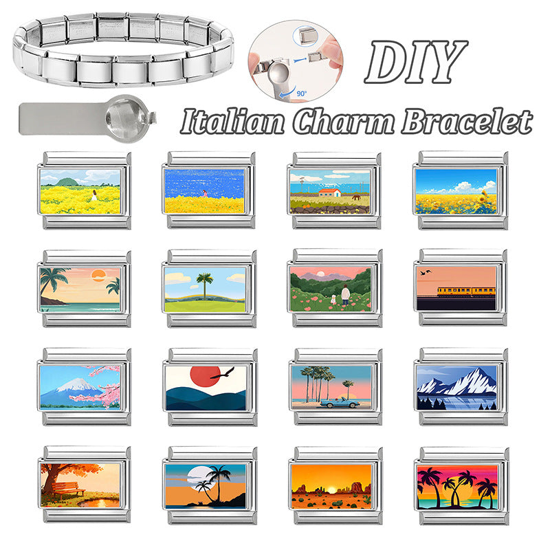 Wholesale Landscape Design DIY Modular Bracelet Kit Fashion Accessory Boutique Resale