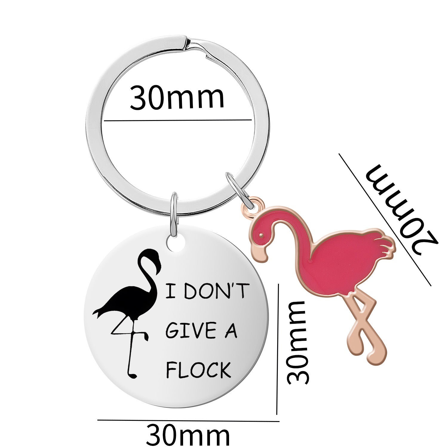 Wholesale Flamingo Stainless Steel Keychain