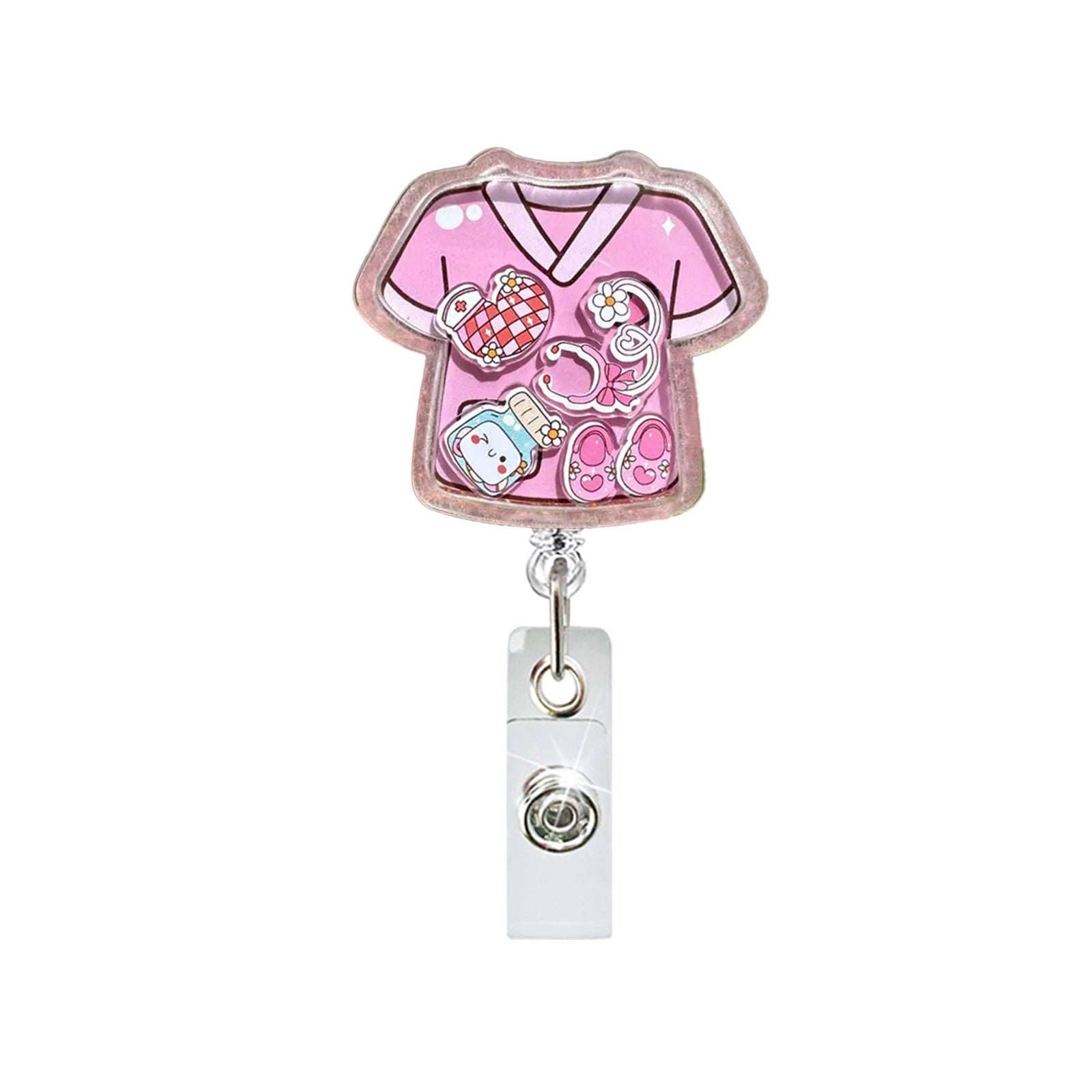 Wholesale Acrylic Medical-Themed Retractable Badge Reel for Medical Students Fashion Accessory