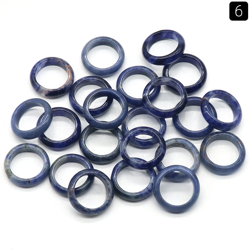 Wholesale 10pcs Natural Crystal Agate Stone Rings ACC-RS-KeSuo001
