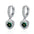 Wholesale copper inlaid zircon heart earrings