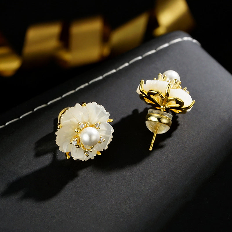 Wholesale Natural Fritillary Flower Earrings